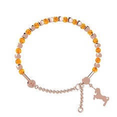 Mitra Unicorn Bilezik - Sitrin 925 ayar rose altın kaplama gümüş bilezik #t3hyp0