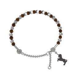 Mitra Unicorn Bilezik - Dumanlı kuvars 8 ayar beyaz altın bilezik #uifixh