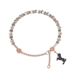Mitra Unicorn Bilezik - Beyaz zirkon 925 ayar rose altın kaplama gümüş bilezik #wibny2
