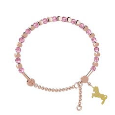 Mitra Unicorn Bilezik - Pembe kuvars 18 ayar rose altın bilezik #zp88ue