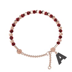 Mitra Harf Bilezik - Garnet 14 ayar rose altın bilezik #17gaidh