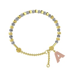 Beyaz zirkon 18 ayar altın bilezik