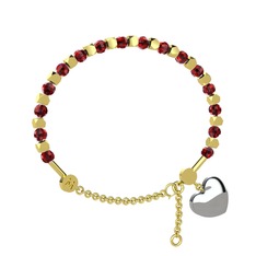Garnet 18 ayar altın bilezik