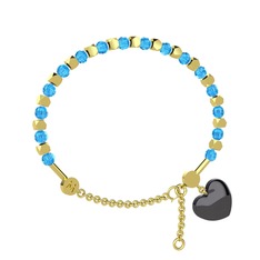 Mitra Kalp Bilezik - Akuamarin 18 ayar altın bilezik #190ghlk