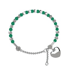 Mitra Kalp Bilezik - Kök zümrüt 8 ayar beyaz altın bilezik #1cnk5tj