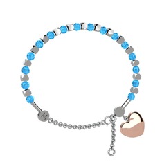 Akuamarin 925 ayar gümüş bilezik