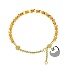 Mitra Kalp Bilezik - Sitrin 925 ayar altın kaplama gümüş bilezik #1gneurm