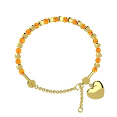 Sitrin 925 ayar altın kaplama gümüş bilezik