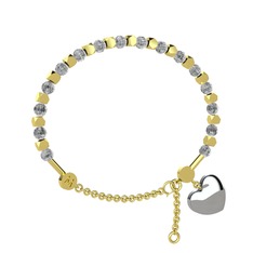 Mitra Kalp Bilezik - Beyaz zirkon 8 ayar altın bilezik #1m1aoyl