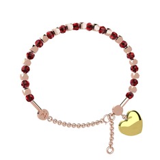 Mitra Kalp Bilezik - Garnet 8 ayar rose altın bilezik #1mb122o