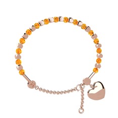 Mitra Kalp Bilezik - Sitrin 18 ayar rose altın bilezik #1tehnrz