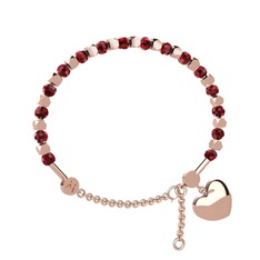 Mitra Kalp Bilezik - Garnet 8 ayar rose altın bilezik #1ujc46x