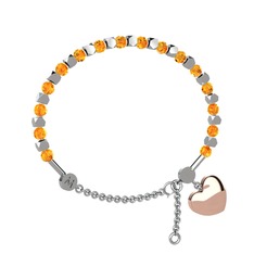 Mitra Kalp Bilezik - Sitrin 18 ayar beyaz altın bilezik #1ydosfz