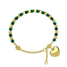 Mitra Kalp Bilezik - Yeşil kuvars 18 ayar altın bilezik #2ovyv8