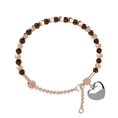 Mitra Kalp Bilezik - Dumanlı kuvars 14 ayar rose altın bilezik #454oii