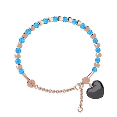 Mitra Kalp Bilezik - Akuamarin 8 ayar rose altın bilezik #b6bfcr