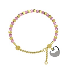 Mitra Kalp Bilezik - Pembe kuvars 14 ayar altın bilezik #mh5byi