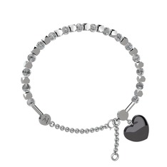 Mitra Kalp Bilezik - Beyaz zirkon 18 ayar beyaz altın bilezik #tgn69h