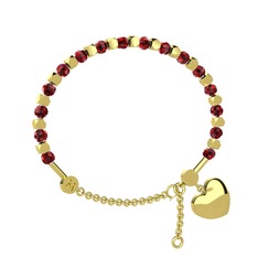Mitra Kalp Bilezik - Garnet 14 ayar altın bilezik #tx8088