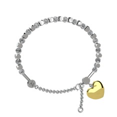 Mitra Kalp Bilezik - Beyaz zirkon 925 ayar gümüş bilezik #y2szkl