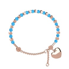 Mitra Kalp Bilezik - Akuamarin 18 ayar rose altın bilezik #y3083q