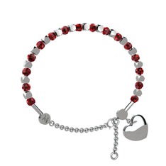 Garnet 925 ayar gümüş bilezik