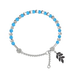 Mitra Başak Bilezik - Akuamarin 18 ayar beyaz altın bilezik #11yhekp