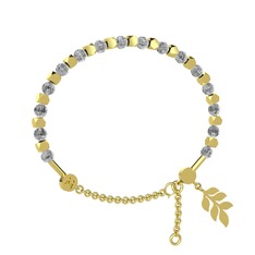 Mitra Başak Bilezik - Beyaz zirkon 14 ayar altın bilezik #17km28k