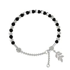 Mitra Başak Bilezik - Siyah zirkon 18 ayar beyaz altın bilezik #1hxxsa5