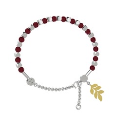 Mitra Başak Bilezik - Kök yakut 18 ayar beyaz altın bilezik #1ibql3d