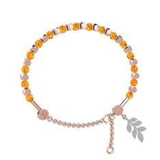 Mitra Başak Bilezik - Sitrin 925 ayar rose altın kaplama gümüş bilezik #1nlueif