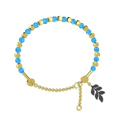 Mitra Başak Bilezik - Akuamarin 18 ayar altın bilezik #dnkue9