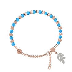 Mitra Başak Bilezik - Akuamarin 925 ayar rose altın kaplama gümüş bilezik #jw5uge