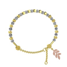 Mitra Başak Bilezik - Beyaz zirkon 925 ayar altın kaplama gümüş bilezik #kd57wy