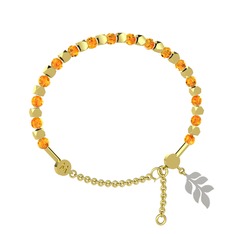 Sitrin 925 ayar altın kaplama gümüş bilezik