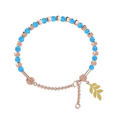 Mitra Başak Bilezik - Akuamarin 14 ayar rose altın bilezik #p22qvj