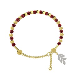Garnet 18 ayar altın bilezik