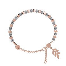 Mitra Başak Bilezik - Beyaz zirkon 18 ayar rose altın bilezik #xhw22b