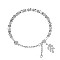 Mitra Başak Bilezik - Beyaz zirkon 18 ayar beyaz altın bilezik #yyr3i1