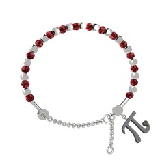 Garnet ve peridot 925 ayar gümüş bilezik