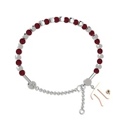 Mitra Pi Bilezik - Kök yakut ve peridot 925 ayar gümüş bilezik #1jeko54