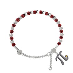 Mitra Pi Bilezik - Garnet ve sitrin 14 ayar beyaz altın bilezik #f8h46l