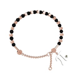 Mitra Pi Bilezik - Siyah zirkon ve peridot 18 ayar rose altın bilezik #huwivu