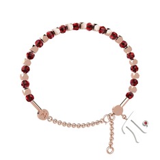 Mitra Pi Bilezik - Garnet 8 ayar rose altın bilezik #xwio5o
