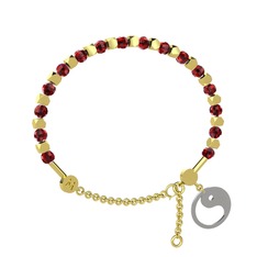 Garnet 14 ayar altın bilezik