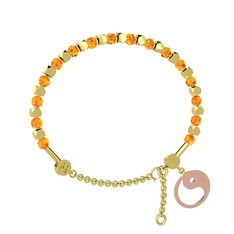 Mitra Yin Yang Bilezik - Sitrin 14 ayar altın bilezik #1hoh0dr