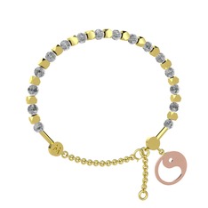 Beyaz zirkon 18 ayar altın bilezik