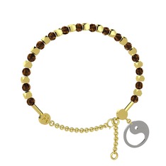 Dumanlı kuvars 8 ayar altın bilezik