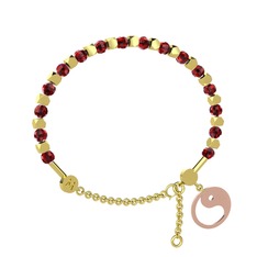 Garnet 18 ayar altın bilezik