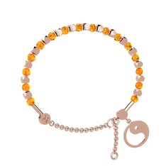 Mitra Yin Yang Bilezik - Sitrin 8 ayar rose altın bilezik #d4dpf